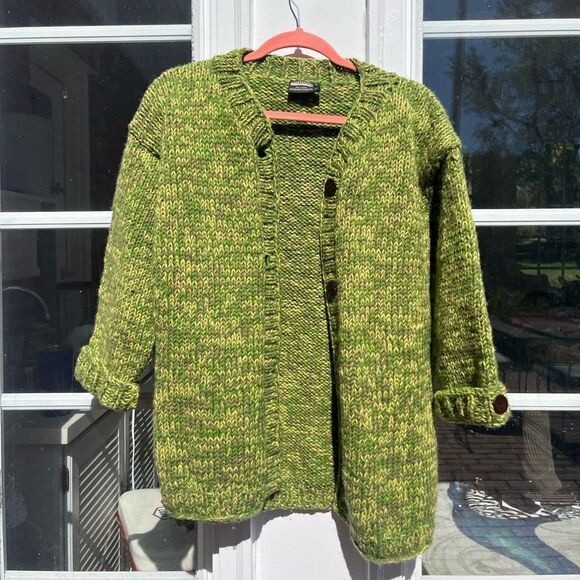 Ganesh Himal Handknit Cardigan Sweater - Picture 2 of 6